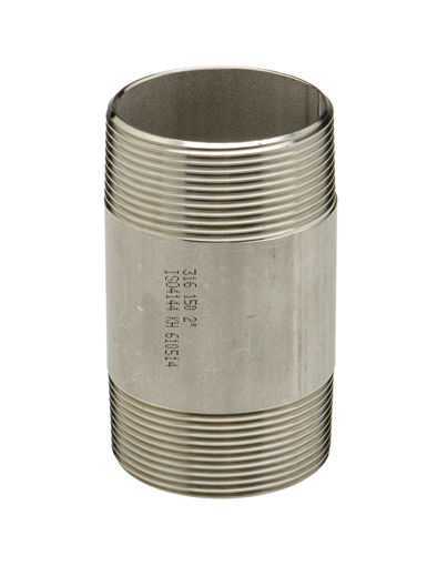 Picture of NIPPLE SS316 BSP THREADED 150LB 10 x SWAGE