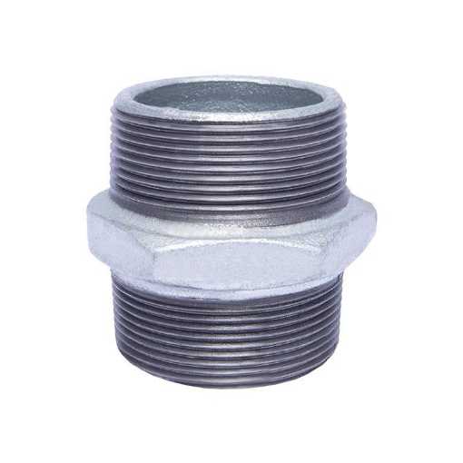 Picture of NIPPLE EN10242 MALLEABLE CAST GALV MECH 10 x HEX