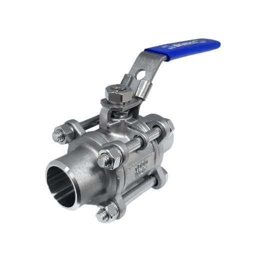 Picture of Ball Valve,Natco,EB-310E, 3piece,full bore,DN40mm,
butt weld,1000wog,316 stainless steel,
handlever operated