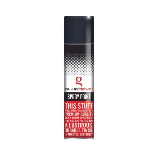 Picture of SPRAY PAINT SATIN BLACK Q:300ML GLUEDEVIL
