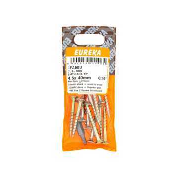 Picture of CUT-SCREW™ SMOOTH SHANK YELLOW PASSIVATED 4.5X40MM Q:16 EUREKA