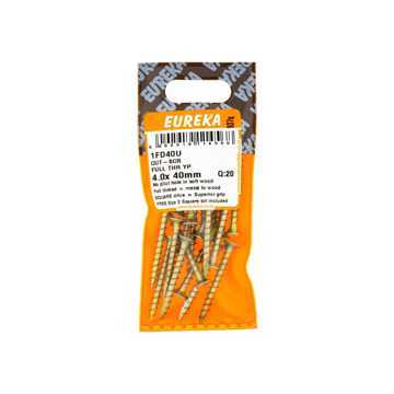 Picture of CUT-SCREW™ FULL THREAD YELLOW PASSIVATED 4.0X40MM Q:20 EUREKA