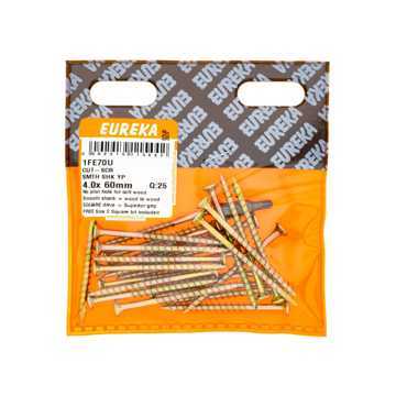 Picture of CUT-SCREW™ SMOOTH SHANK YELLOW PASSIVATED 4.0X60MM Q:25 EUREKA