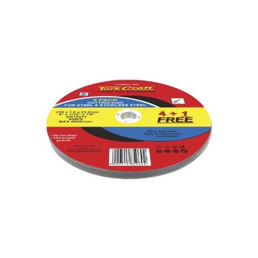 Picture of CUTTING DISC DIY GRADE STEEL 230X1.6MM Q:4+1 TORK CRAFT