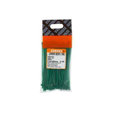 Picture of CABLE TIE GREEN 2.5X100MM Q:100 EUREKA