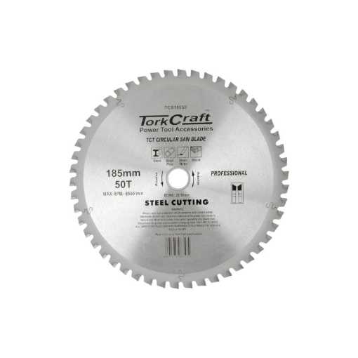 Picture of CUTTING BLADE TUNGSTEN CARBIDE TIPPED FOR STEEL CUTTING 185MMX50 TEETH 20/16 TORK CRAFT