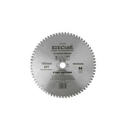 Picture of CUTTING BLADE TUNGSTEN CARBIDE TIPPED FOR STEEL CUTTING 185MMX68 TEETH
20/16 TORK CRAFT