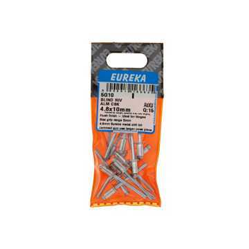 Picture of RIVET BLIND ALUMINIUM COUNTERSUNK 4.8X10MM Q:15 EUREKA