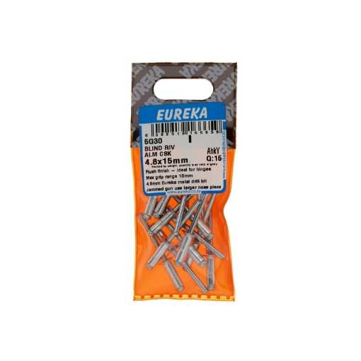 Picture of RIVET BLIND ALUMINIUM COUNTERSUNK 4.8X15MM Q:15 EUREKA