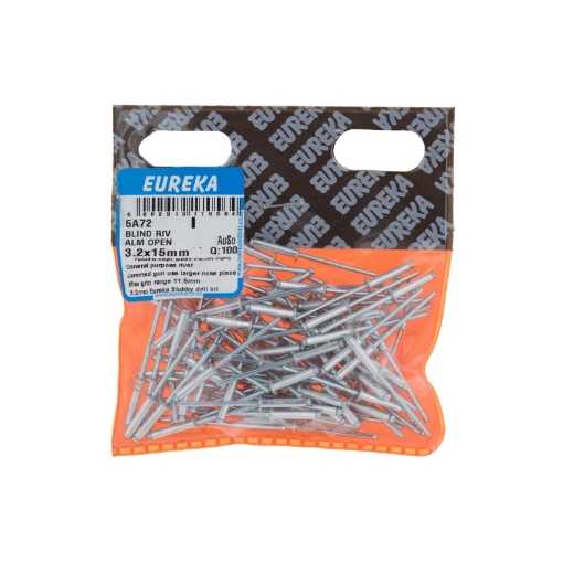 Picture of RIVET BLIND ALUMINIUM OPEN 3.2X15MM Q:100 EUREKA