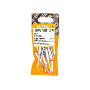 Picture of RIVET BLIND ALUMINIUM OPEN 4.8X18MM Q:15 EUREKA