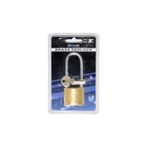 Picture of PADLOCK BRASS LONG SHACKLE 38MM OMEGA