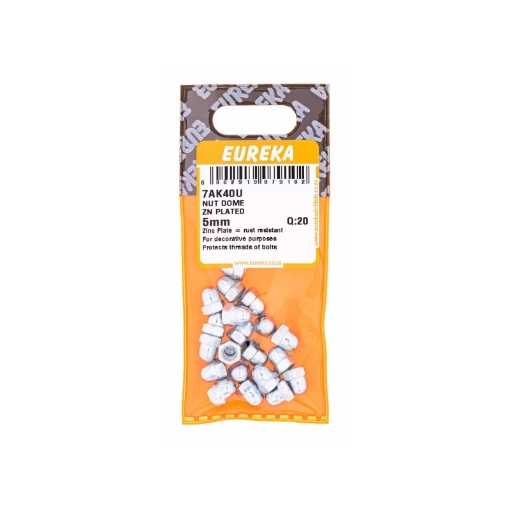 Picture of NUT DOME ZINC PLATED 5MM Q:20 EUREKA