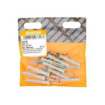 Picture of NAIL IN NYLON COUNTERSUNK 6X40MM Q:15 EUREKA