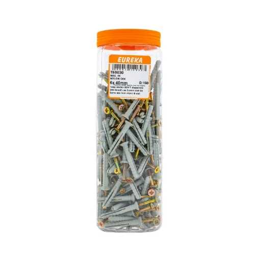 Picture of NAIL IN NYLON COUNTERSUNK 6X40MM Q:150 EUREKA