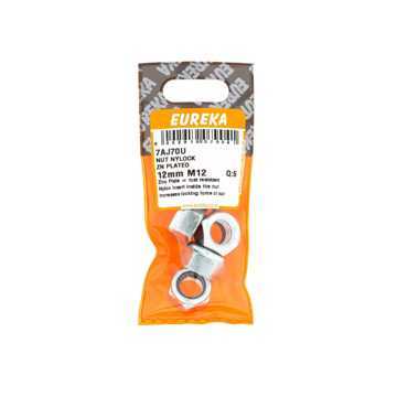 Picture of NUT NYLOCK ZINC PLATED 12MM M12 Q:5 EUREKA
