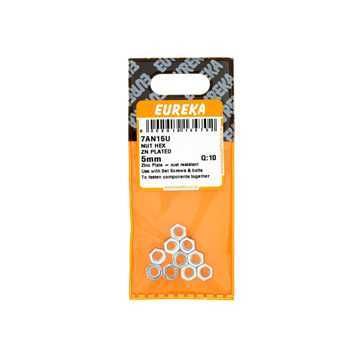 Picture of NUT HEX ZINC PLATED 5MM Q:10 EUREKA