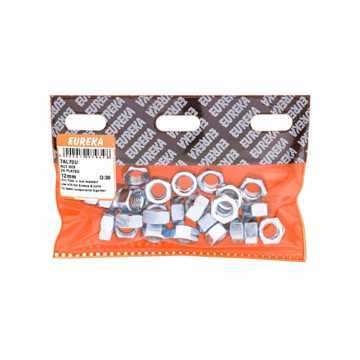 Picture of NUT HEX ZINC PLATED 12MM Q:30 EUREKA