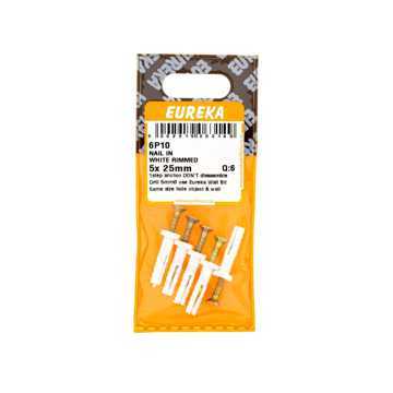 Picture of NAIL IN WHITE RIMMED 5X25MM Q:6 EUREKA