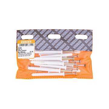 Picture of NAIL IN WHITE RIMMED 8X 80MM Q:15 EUREKA