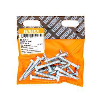 Picture of COACH SCREW GALVANISED MILD 6X40MM Q:20 EUREKA