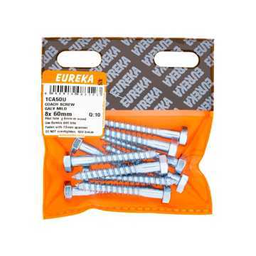 Picture of COACH SCREW GALVANISED MILD 8X60MM Q:10 EUREKA