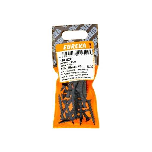 Picture of DRYWALL SCREW COARSE THREAD 4.2X30MM NO 8 Q:30 EUREKA