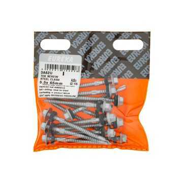 Picture of ROOF SCREW STEEL CLASS 4 ZINC PLATED 12X65MM Q:15 EUREKA