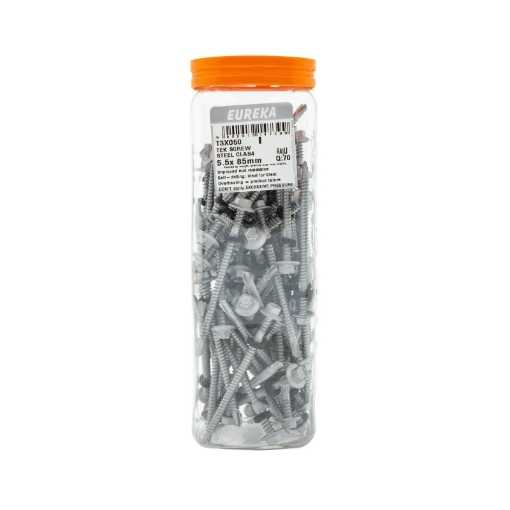 Picture of ROOF SCREW STEEL CLASS 4 ZINC PLATED 5.5X85MM Q:70 EUREKA
