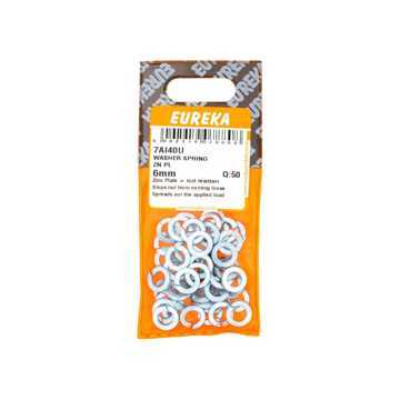 Picture of WASHER SPRING ZINC PLATED 6MM Q:50 EUREKA