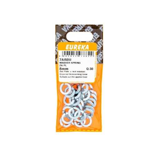Picture of WASHER SPRING ZINC PLATED 8MM Q:30 EUREKA