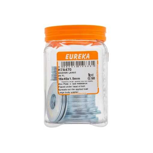 Picture of WASHER LARGE ZINC PLATED 16X45X1.5MM Q:50 EUREKA