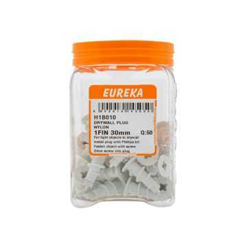 Picture of EUREKA DRYWALL PLUG NYLON 1 FIN 30mm Q:50
