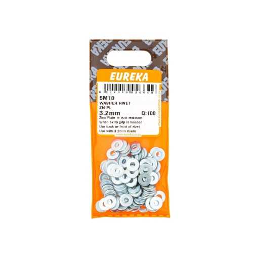 Picture of WASHER RIVET ZINC PLATED 3.2MM Q:100 EUREKA