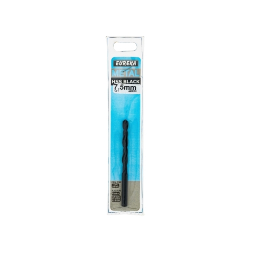 Picture of DRILL BIT HSS (HIGH SPEED STEEL) BLACK 7.5MM EUREKA