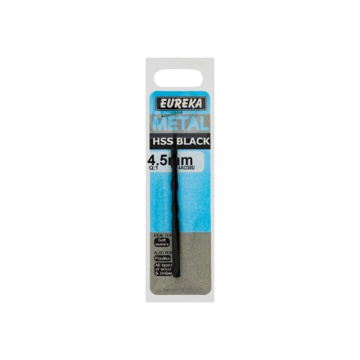 Picture of DRILL BIT HSS (HIGH SPEED STEEL) BLACK 4.5MM EUREKA
