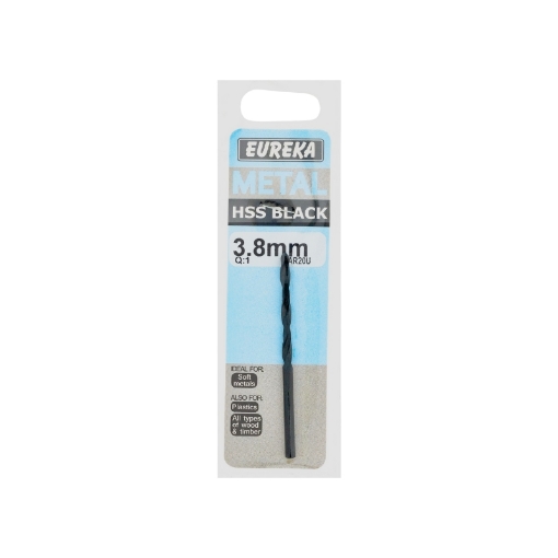 Picture of DRILL BIT HSS (HIGH SPEED STEEL) BLACK 3.8MM EUREKA