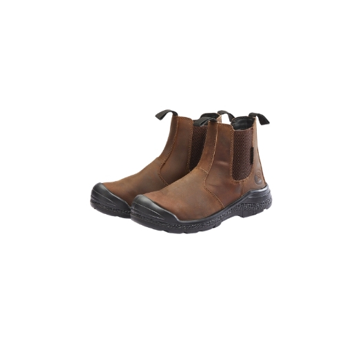Picture of SAFETY BOOT MEN'S CHELSEA BROWN SIZE 10 DROMEX
