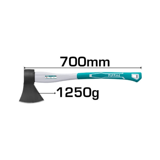 Picture of AXE WITH FIBREGLASS HANDLE 700MM 1.25KG TOTAL TOOLS