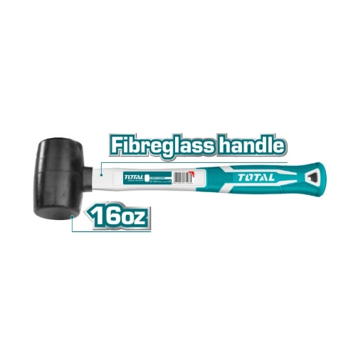 Picture of MALLET RUBBER BLACK 450G/16OZ WITH FIBREGLASS HANDLE