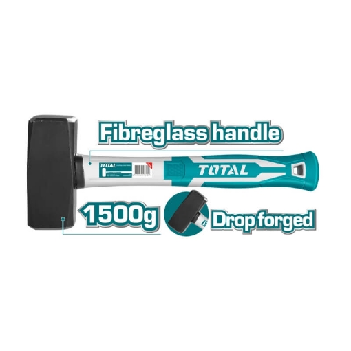 Picture of HAMMER STONING 1500G/24OZ DROP-FORGED HAMMER HEAD WITH FIBREGLASS HANDLE