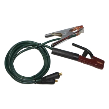 Picture of WELDING CABLE KIT 250AMP INCLUDING 2M X 25MM CABLE SET FITTED WITH ELECTRODE HOLDER, EARTH CLAMP & 2 DINSE PLUGS 10-25MM PINNACLE