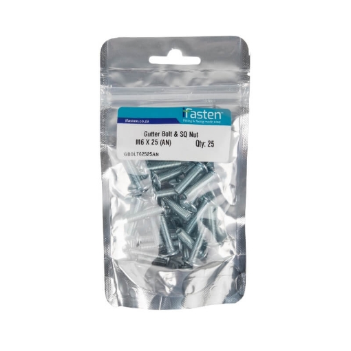 Picture of GUTTER BOLT & NUT 6X25MM Q:25 IFASTEN