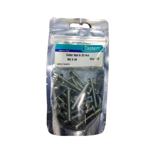 Picture of GUTTER BOLT & NUT 6X40MM Q:25 IFASTEN