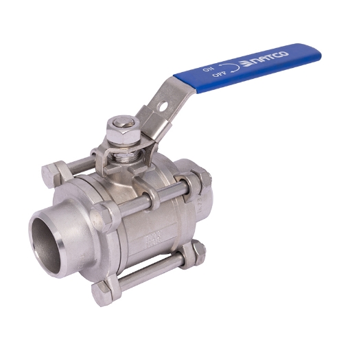 Picture of Ball Valve,Natco,3piece,full bore,DN32mm,socket weld,
1000wog,316 stainless steel,handlever operated