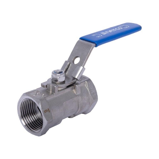 Picture of Ball Valve,Natco,EB-110E, 1piece,reduced bore,DN20mm,
screwed BSP female x female,1000wog,316 stainless steel,
handlever operated