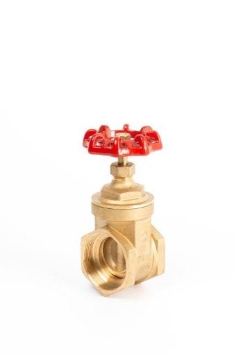 Picture of Gate Valve,Natco,Standard bore,DN100mm,
Screwed BSP femalexfemale,non rising spindle,PN10, Brass,
handwheel operated