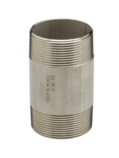 Picture of NIPPLE SS316 BSP THREADED 150LB 40 x BARREL