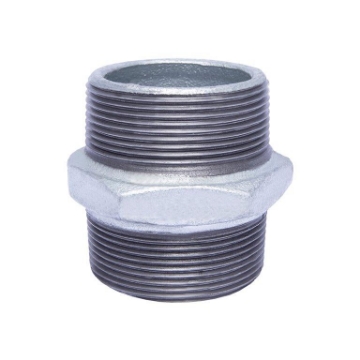 Picture of NIPPLE EN10242 MALLEABLE CAST GALV MECH 20 x HEX