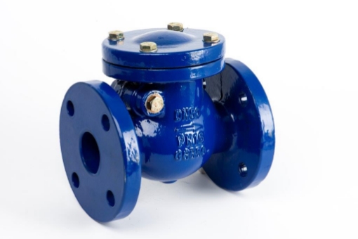 Picture of Non-return Valve,Natco,Standard industrial,DN100mm,
flanged BS4504 drilled,swing type metal trim,PN16 rated,
cast iron body